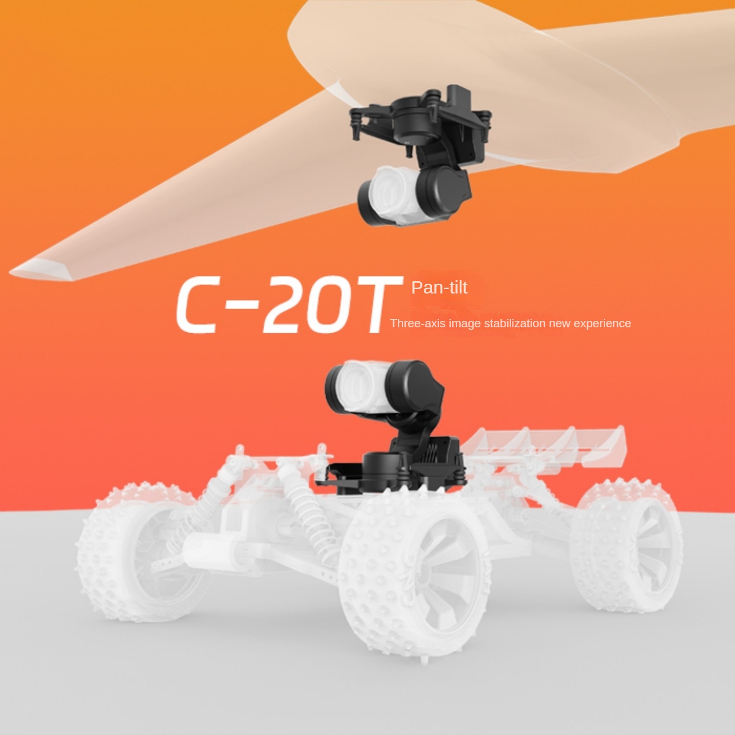 NCZOBOE  C-20T 3-Axis O4 FPV G - Drone Gimbal 3 Axis 评论和价格